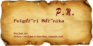 Polgári Mónika névjegykártya